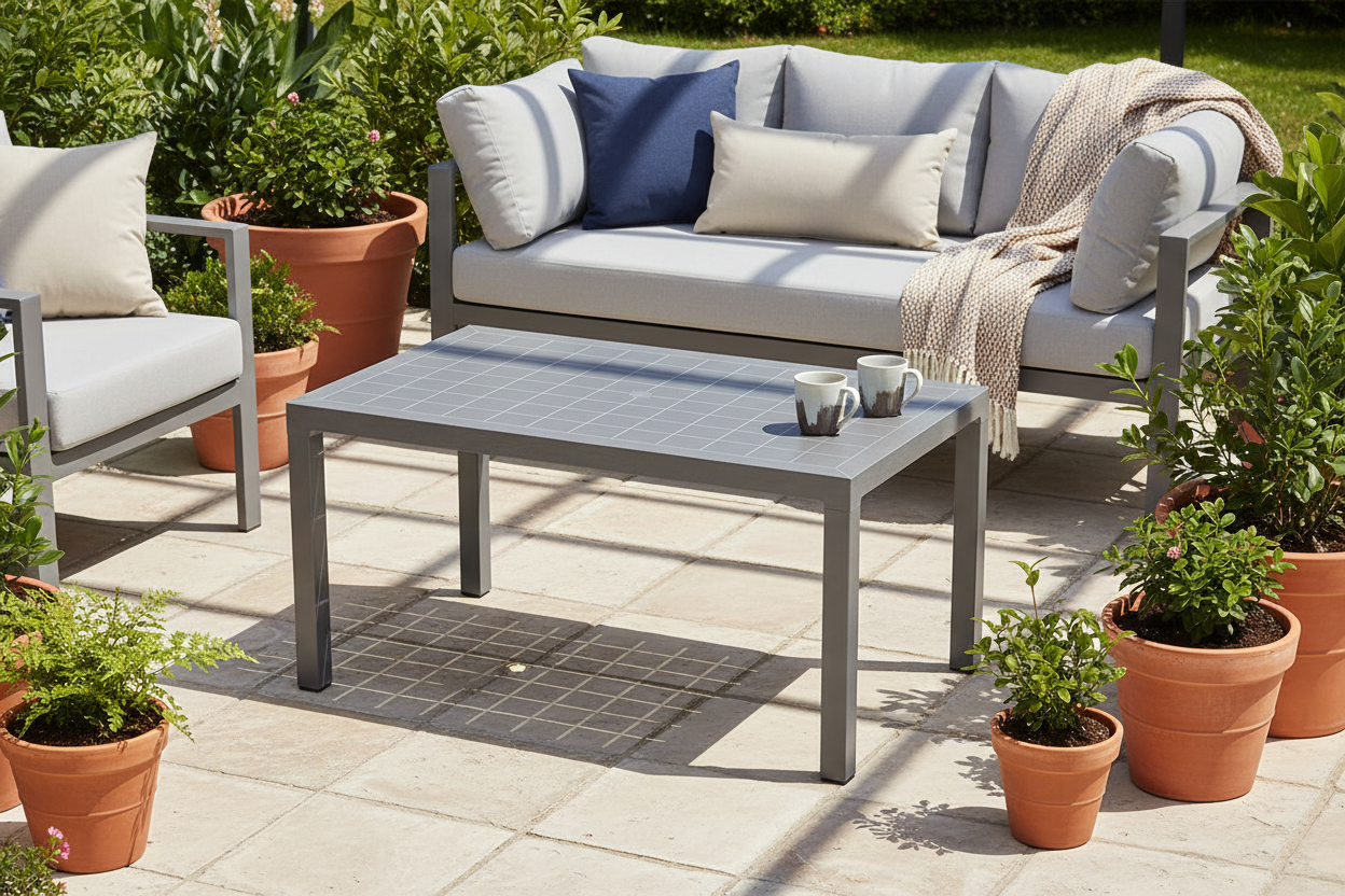 Cedargrain 6 Seater Outdoor Dining Table Dark Grey - UAE Wide Delivery | Dubai Abu Dhabi Sharjah