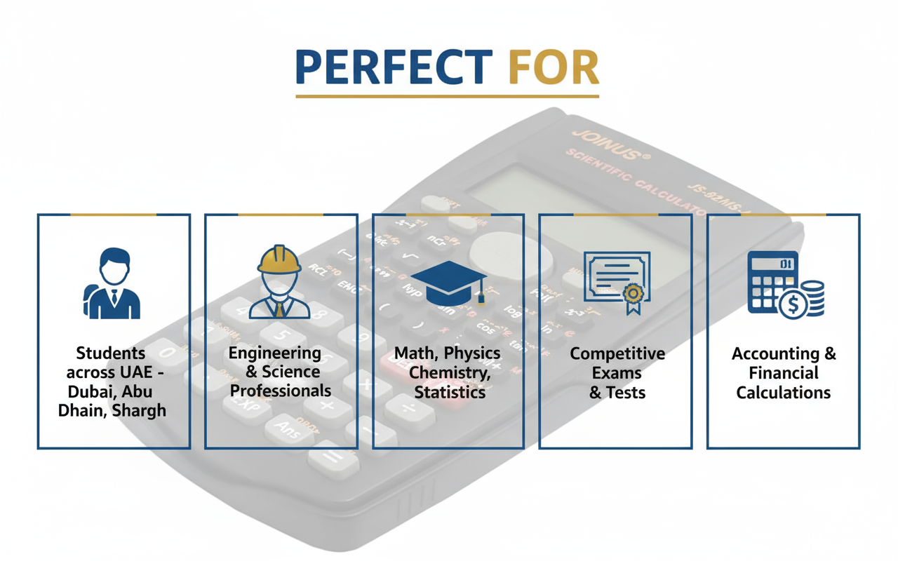 Scientific Calculator 240 Functions - Student & Professional Calculator UAE | 2-Line Display