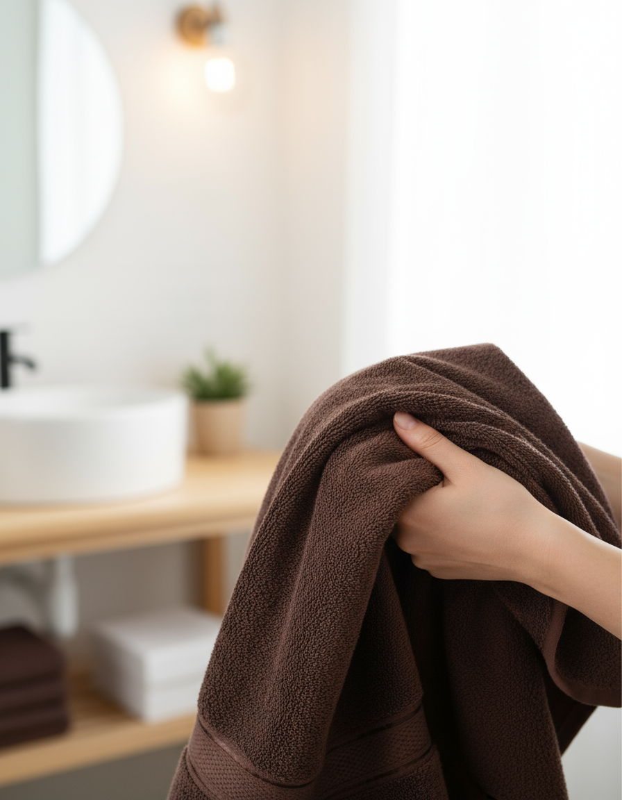 Premium Brown Bath Towel Set UAE | 16 Piece Family Pack Cotton Dubai Abu Dhabi