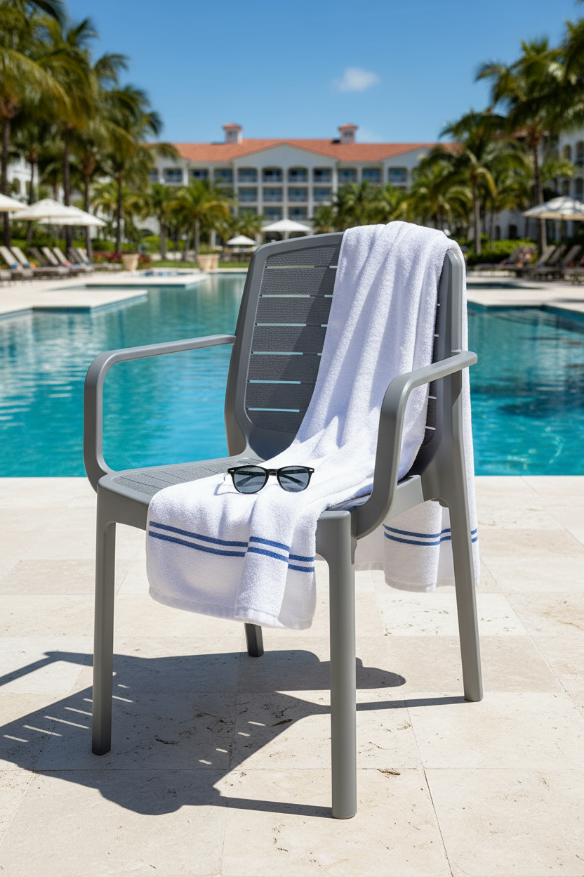 Cedargrain outdoor armchair poolside setting UAE - Luxury patio furniture Dubai Abu Dhabi Sharjah
