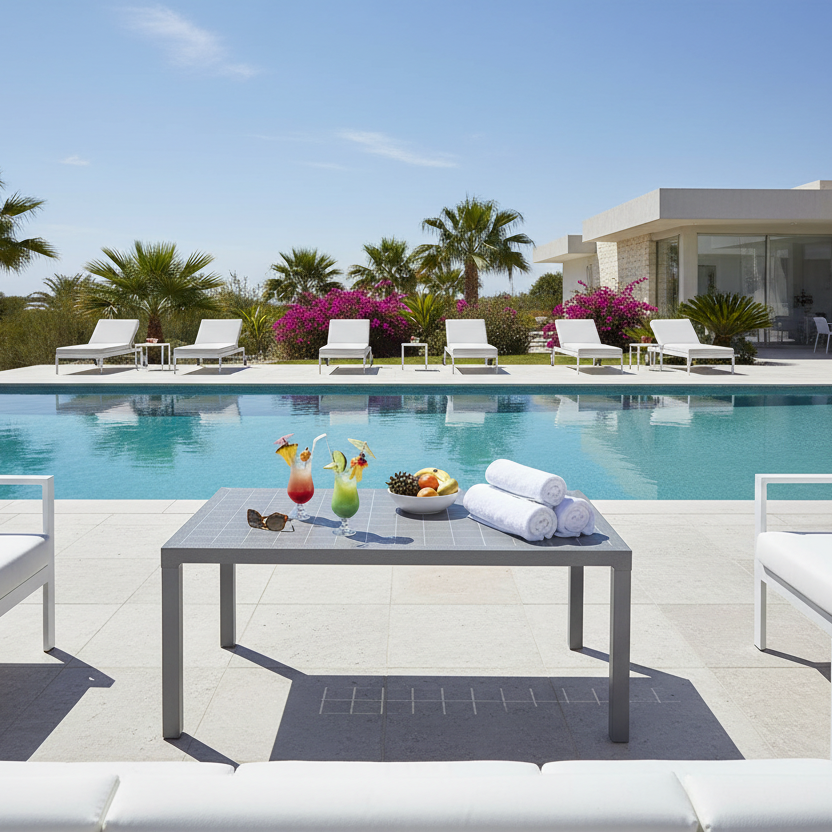 Cedargrain 6 Seater Outdoor Dining Table Dark Grey - UAE Wide Delivery | Dubai Abu Dhabi Sharjah