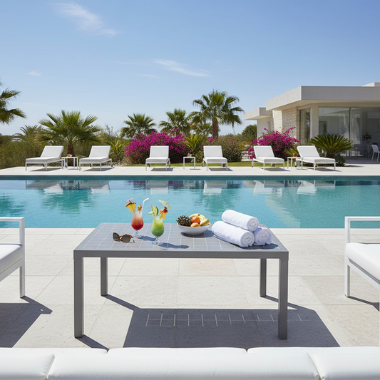 Cedargrain 6 Seater Outdoor Dining Table Dark Grey - UAE Wide Delivery | Dubai Abu Dhabi Sharjah