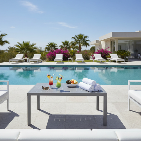 Cedargrain 6 Seater Outdoor Dining Table Dark Grey - UAE Wide Delivery | Dubai Abu Dhabi Sharjah