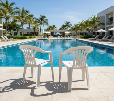 Premium Duchess Chair Set of 2 - White Plastic Outdoor Chairs UAE | Dubai Abu Dhabi Sharjah