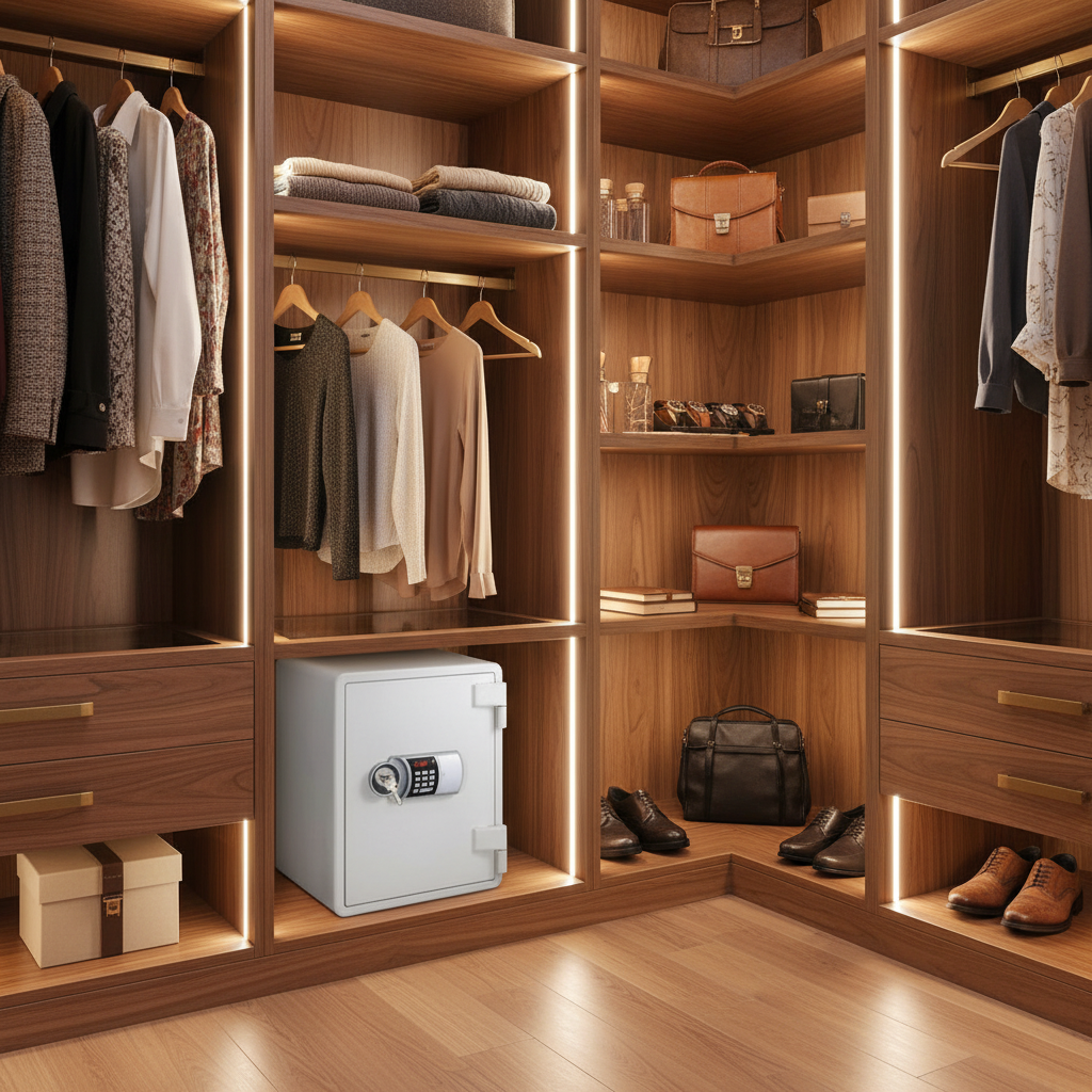 Eagle YES-031DK Fire-Resistant Safe – White, Digital + Key Lock System