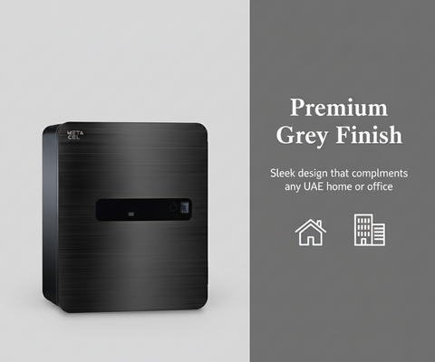 METACEL Fire Resistant Safe MC-040PR Grey - Digital Lock & Fingerprint - UAE Delivery