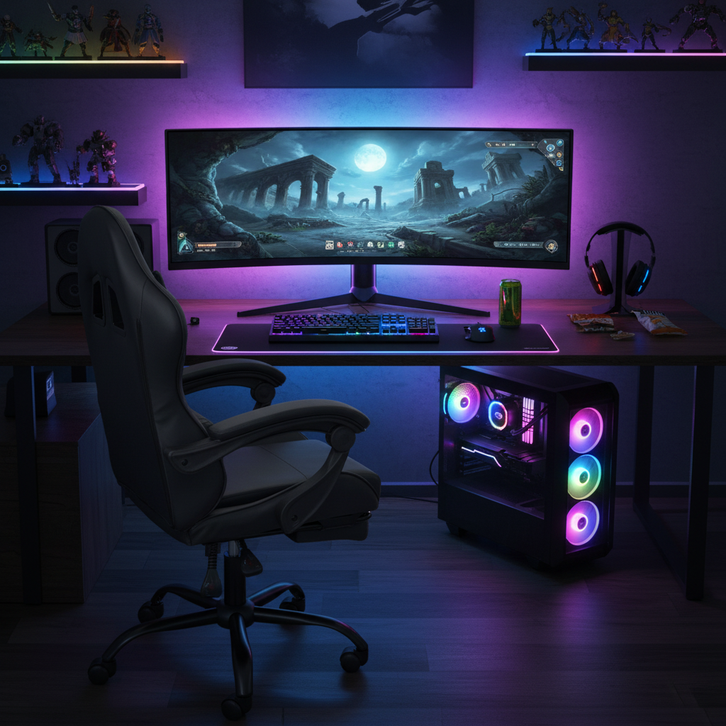 Premium Gaming Chair UAE - Black Ergonomic Office Chair | IH FR35