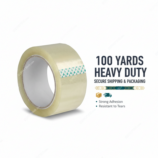Clear Packing Tape 100 Yards - Heavy Duty Adhesive for Shipping & Packaging | INFINI HOMES UAE