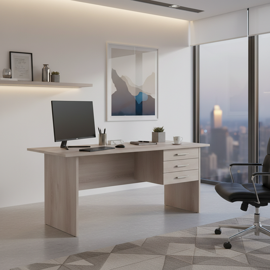 Premium Mahogany Office Desk 120x60x75cm | UAE-Wide Delivery