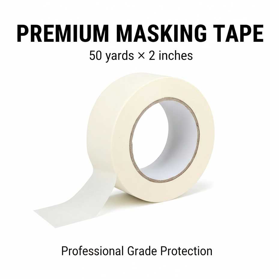 Masking Tape 50 yd x 2 inches - Premium Quality by Infini Homes