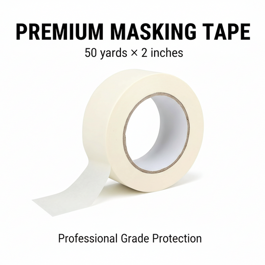 Masking Tape 50 yd x 2 inches - Premium Quality by Infini Homes