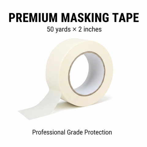 Masking Tape 50 yd x 2 inches - Premium Quality by Infini Homes