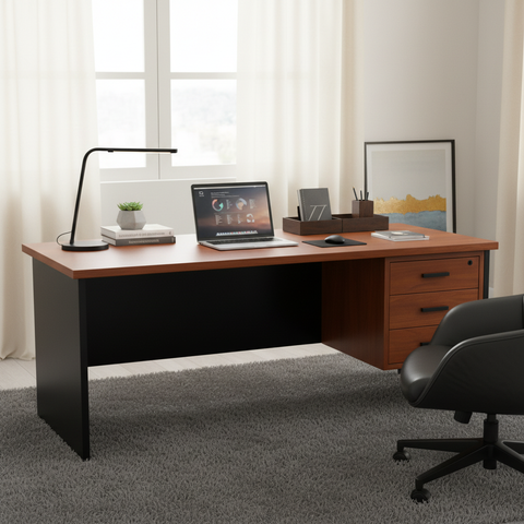 Office Desk Cherry Black IH GE180 | Premium Executive Desk UAE