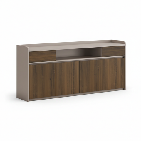 Credenza Cabinet 200cm - Velora Office Storage Unit with Soft Close | Dubai UAE