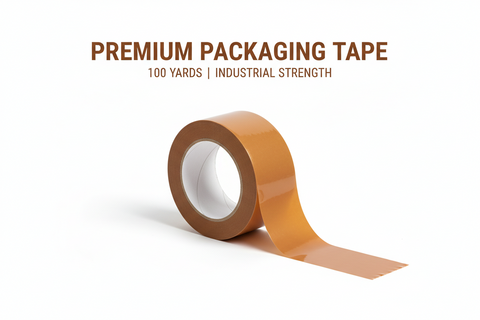 Brown Tape 100 Yards - Premium Packaging Tape by INFINI HOMES