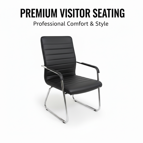 Visitor Chair Black IH 828 BLK | Premium Office Seating UAE