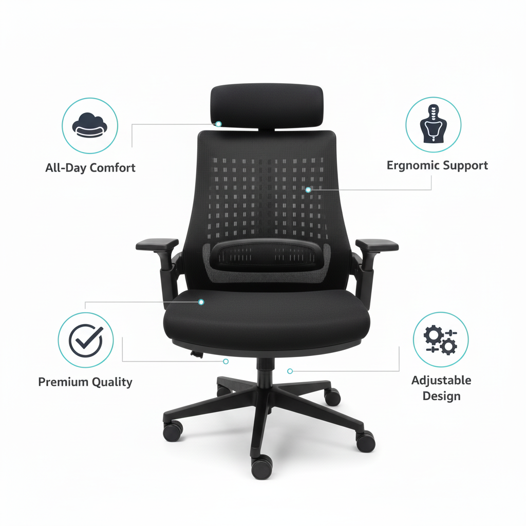 Office Chair Black IH 2020 BLK | Premium Ergonomic Seating UAE