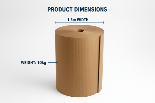 Corrugated Wrap Roll 1.3m x 10kg Brown - UAE Packaging Supplies | Bubble Wrap Alternative Dubai