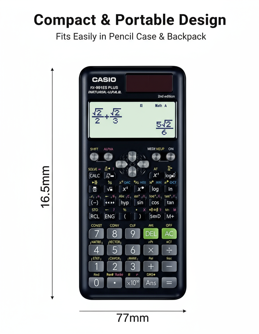 Casio FX-991ES PLUS Scientific Calculator - 417 Functions | Solar Powered | UAE