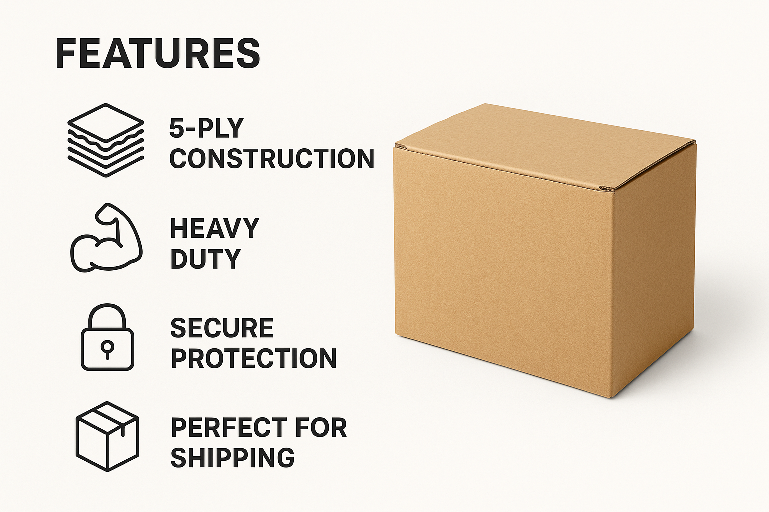 Carton Box 30x30x30cm Dubai | Heavy Duty Shipping Box UAE | 5-Ply Corrugated Packaging