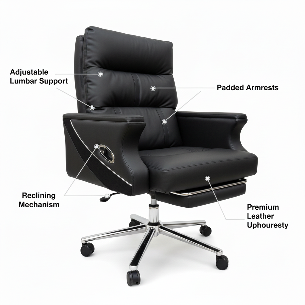 Premium Office Chair Black - Ergonomic Desk Chair UAE | IH A012 BLK