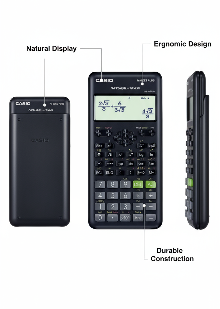 Casio FX-82ES Plus 2nd Edition Scientific Calculator with 252 Functions