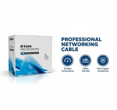 D-Link CAT 6 UTP Ethernet Cable - 305 Meter Roll (1000ft) Network Cable