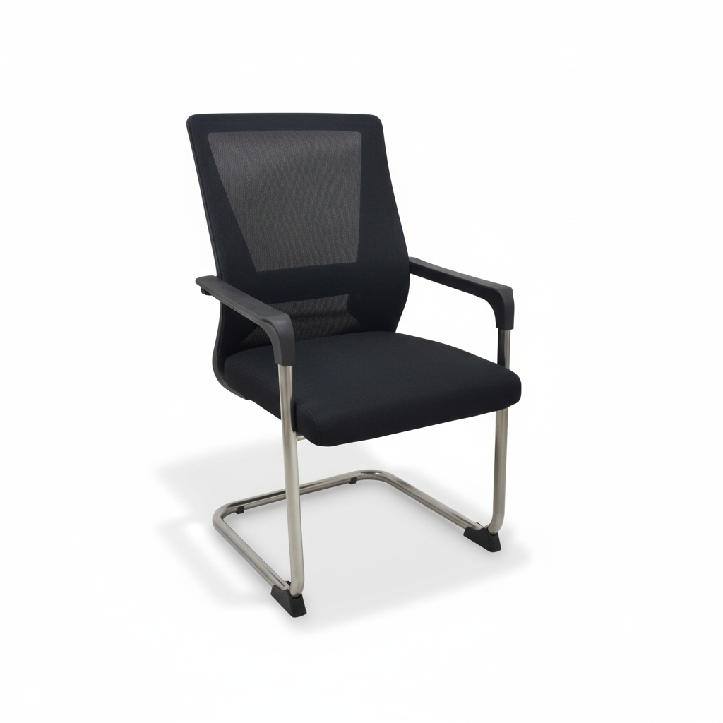 Mesh Back Visitor Chair UAE | Chrome Base Office Chair Dubai | INFINI HOMES | IH 9001
