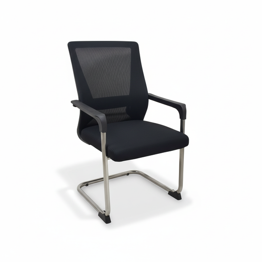Mesh Back Visitor Chair UAE | Chrome Base Office Chair Dubai | INFINI HOMES | IH 9001