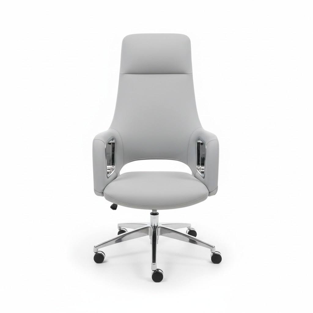 Executive Meeting Table Chairs UAE | Premium Office Seating (Light Grey)