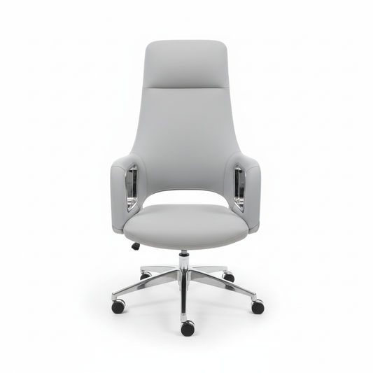 Executive Meeting Table Chairs UAE | Premium Office Seating (Light Grey)