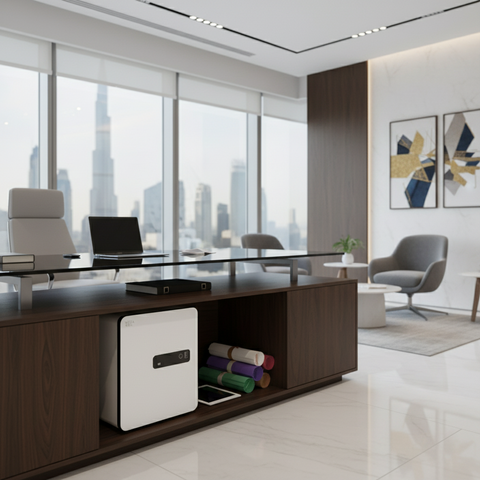 METACEL Fire Resistant Safe MC-040PR Dubai UAE - Digital Lock Fingerprint Sensor - Home & Office Security