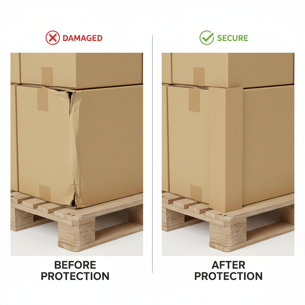 Heavy Duty Cardboard Corner Protectors for Pallet Shipping UAE | Edge Guards