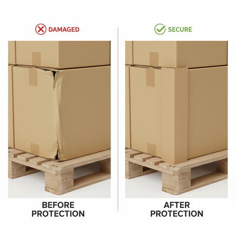 Heavy Duty Cardboard Corner Protectors for Pallet Shipping UAE | Edge Guards