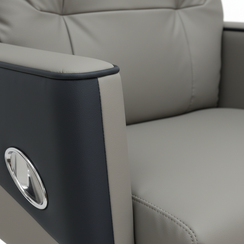 Premium Recliner Office Chair Boss (PU Leather) Grey - Ergonomic Executive Chair UAE