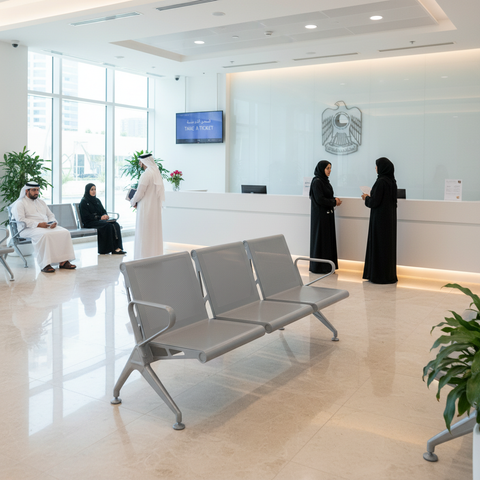 Airport Chair 3-Seater Steel Silver IH A405 - UAE Waiting Chairs