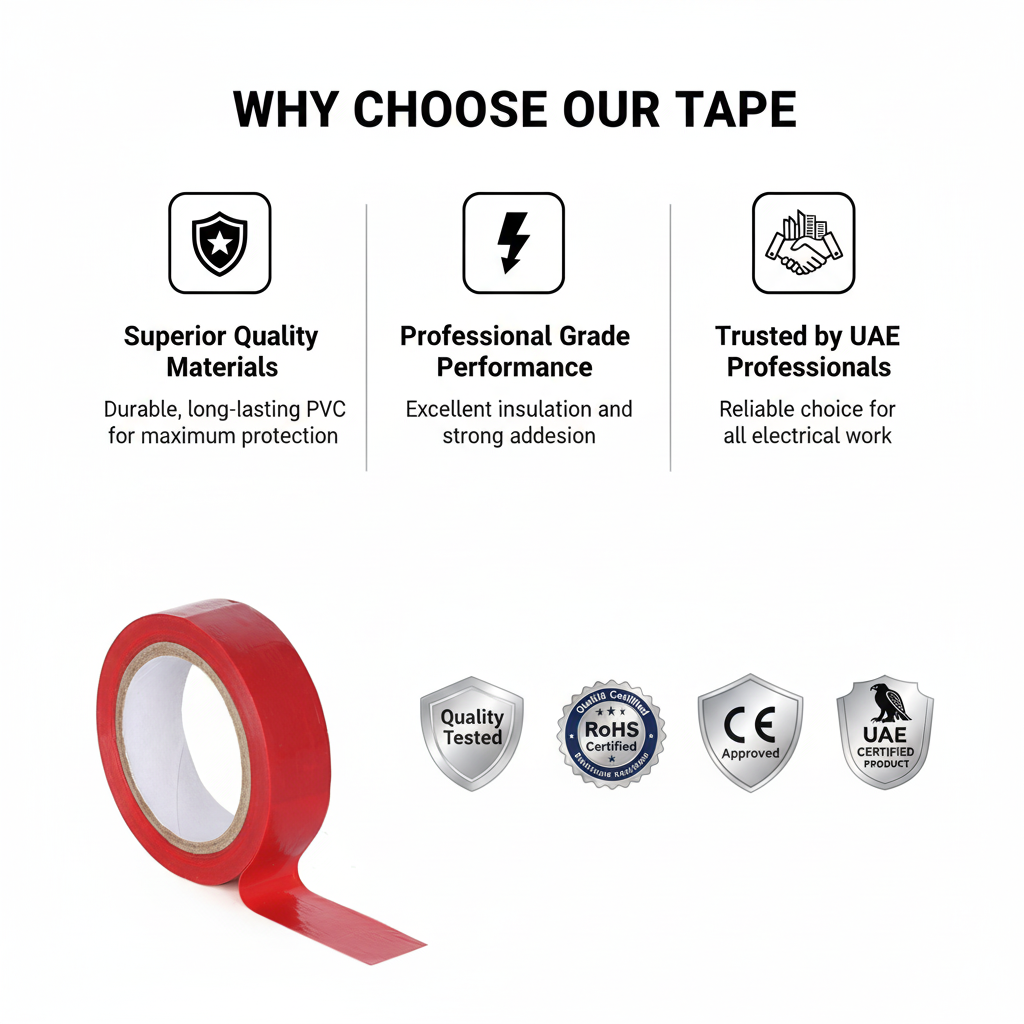 Professional PVC Electrical Insulation Tape - Flame Retardant & Waterproof | UAE