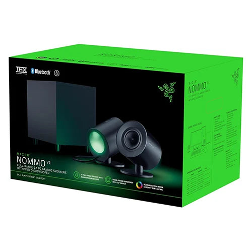Razer Nommo V2 Pro 2.1 Gaming Speakers Black UAE | THX Spatial Audio & Wireless Subwoofer
