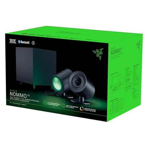 Razer Nommo V2 Pro 2.1 Gaming Speakers Black UAE | THX Spatial Audio & Wireless Subwoofer