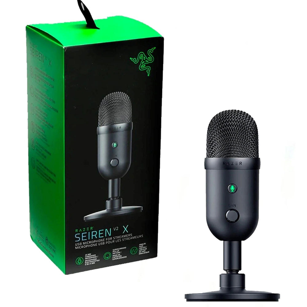 Razer Seiren V2 X USB Condenser Microphone Dubai UAE – Streaming & Gaming Mic with Digital Limiter