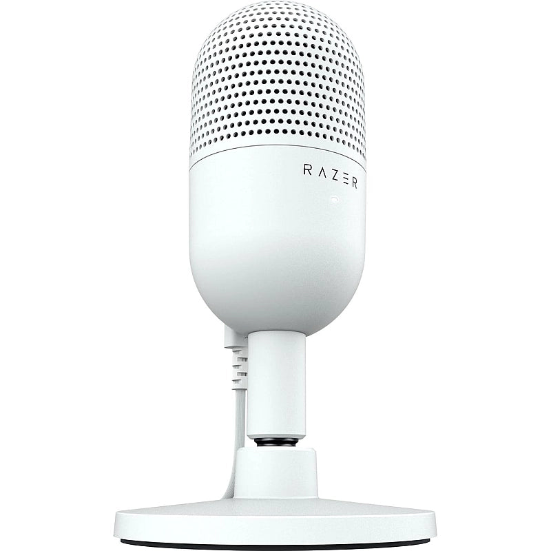 Razer Seiren V3 Mini USB Microphone – Supercardioid Condenser Mic, Tap-to-Mute, LED Indicator, Ultra-Compact – White