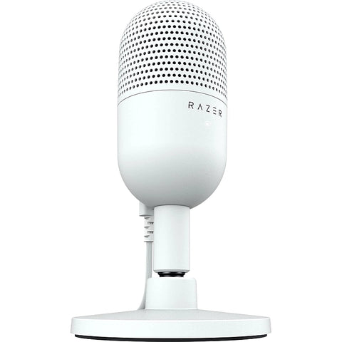 Razer Seiren V3 Mini USB Microphone – Supercardioid Condenser Mic, Tap-to-Mute, LED Indicator, Ultra-Compact – White