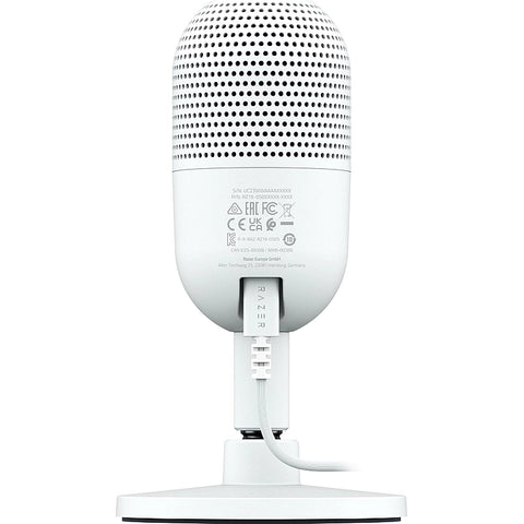 Razer Seiren V3 Mini USB Microphone – Supercardioid Condenser Mic, Tap-to-Mute, LED Indicator, Ultra-Compact – White