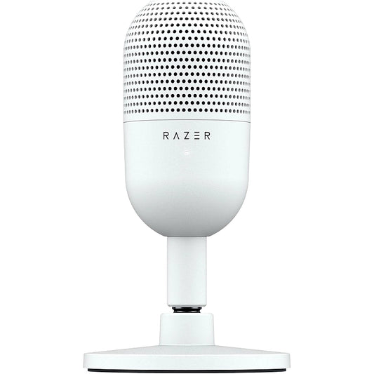 Razer Seiren V3 Mini USB Microphone – Supercardioid Condenser Mic, Tap-to-Mute, LED Indicator, Ultra-Compact – White