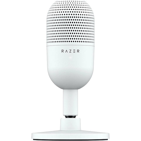 Razer Seiren V3 Mini USB Microphone – Supercardioid Condenser Mic, Tap-to-Mute, LED Indicator, Ultra-Compact – White