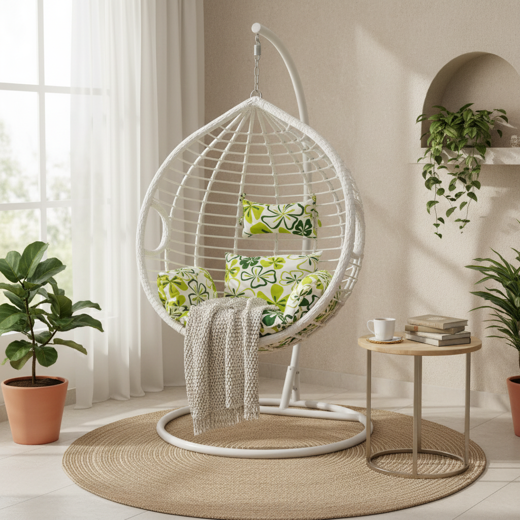 White Swing Chair | Premium Outdoor Seating UAE | IH 2006