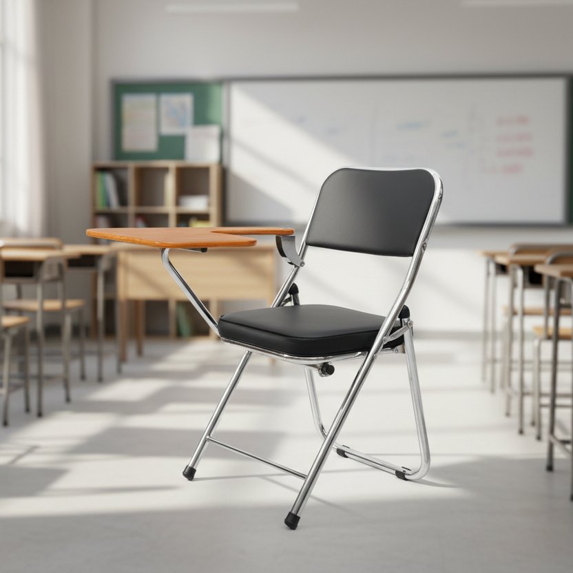 Folding Writing Chair with Desk | Training Study Chair UAE | IH 104