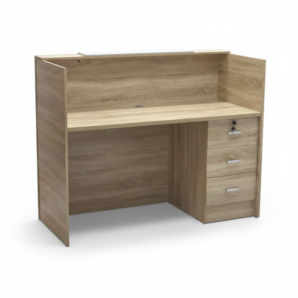 Reception Desk 140CM | Premium Office Reception Counter UAE – IH-R14