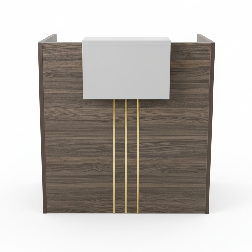Wenge Grey Reception Table IH 1405 | Premium Office Furniture UAE