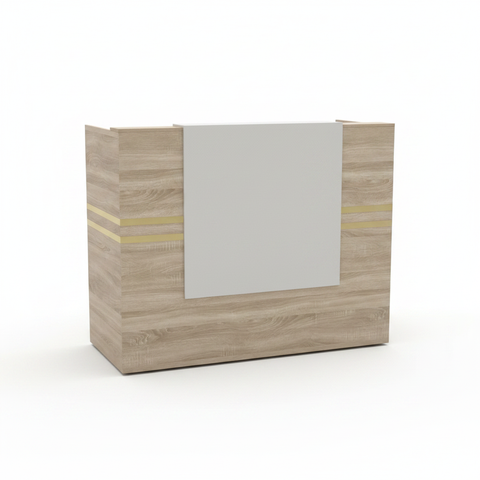 Reception Desk 140CM | Premium Office Reception Counter UAE – IH-R14 beige